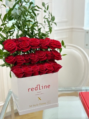 Box carrée Roses rouges Flower Box - Box Carrée