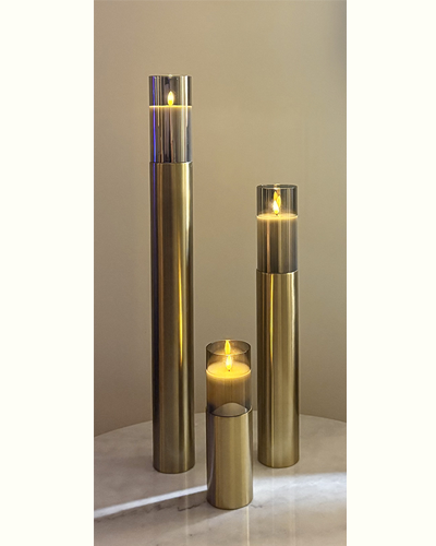 Deco Gold Black3 Trio de bougeoirs Gold BLACK