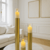 Deco Gold White Trio de Bougeoirs GOLD WHITE