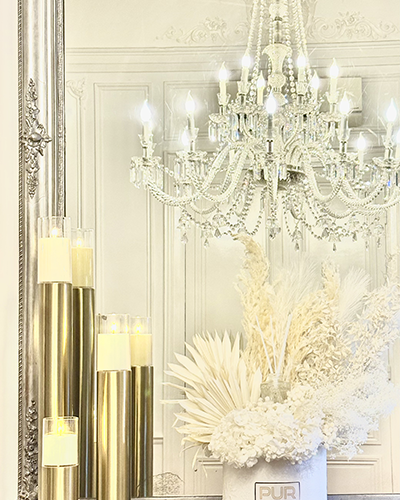 DecoGold White & Compo PUR Trio de Bougeoirs GOLD WHITE